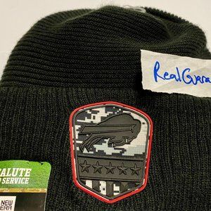 New RARE 100% New Era 2019 Buffalo Bills BLACK Salute To Service Knit Hat NFL